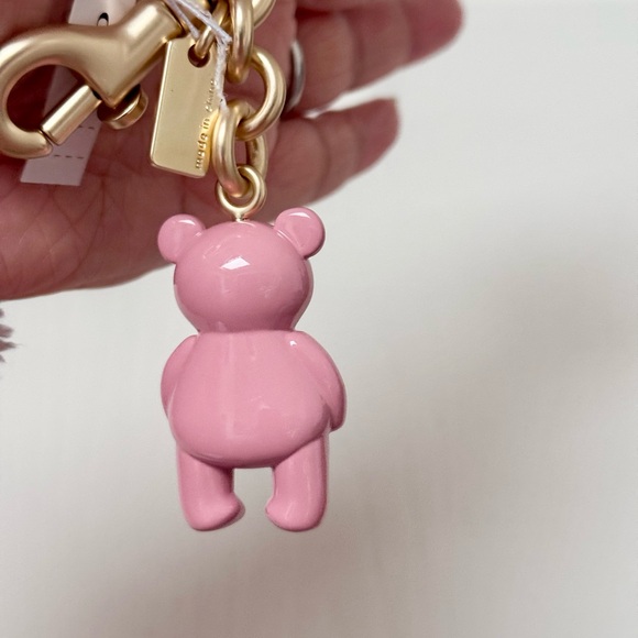 Coach Pink Bear Bag Charm NWT - Picture 3 of 5